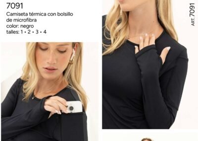 Shedyl 7091 Camiseta termica con bolsillo