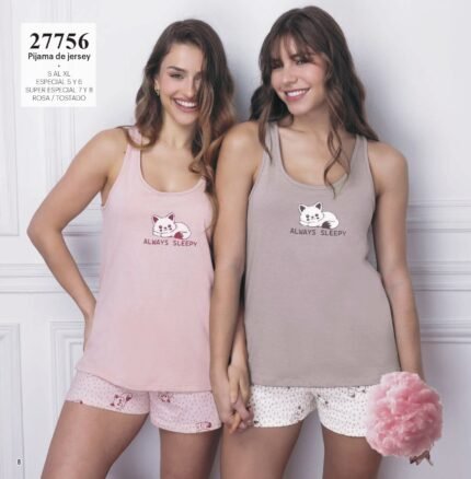 Lencatex Art. 27756E Pijama jersey estampado Talles 5 y 6