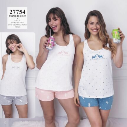 Lencatex Art. 27754E Pijama jersey estampado Talles 5 y 6