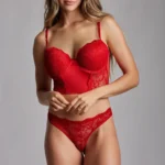 Maia Art. MA6025 Bustier tasa soft de puntilla y microfibra con less