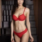 Andressa Art. L5608 Conjunto tasa soft armado con base y aro microfibra con vivo de raso y puntilla aumenta el volumen