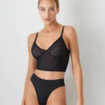 Brigitte Art. 2404 Conjunto Corset Sin Aro de Tul y Less Microfibra con Cintura Doble de