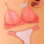 Yamiel Art. 1425 Conjunto triangulo soft y colaless de puntilla