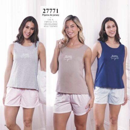 Lencatex Art. 27771E Pijama jersey estampado Talles 5 y 6