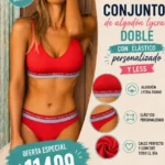 Brigitte Art. 578 Conjunto de algodon lycra doble con elastico personalizado y less Talles 85 y 90