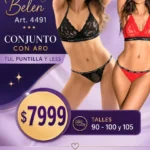 Belén Art. 4491 Conjunto con aro Tul Puntilla Y less Talles 90 100 y 105