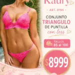 Kaury Art. 8194 Conjunto triangulo de puntilla con less Talles 85 al 100