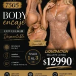 Sigry Art. 7505 Body encaje Con Choker Desmontable Talles 1 al 3