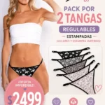 Berlín 07 Pack por 2 tangas REGULABLES estampadas COLORES Y ESTAMPAS SURTIDAS