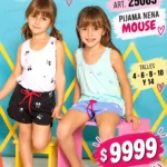 Bianca Secreta Art. 25063 Pijama nena MOUSE Talles 4 y 6